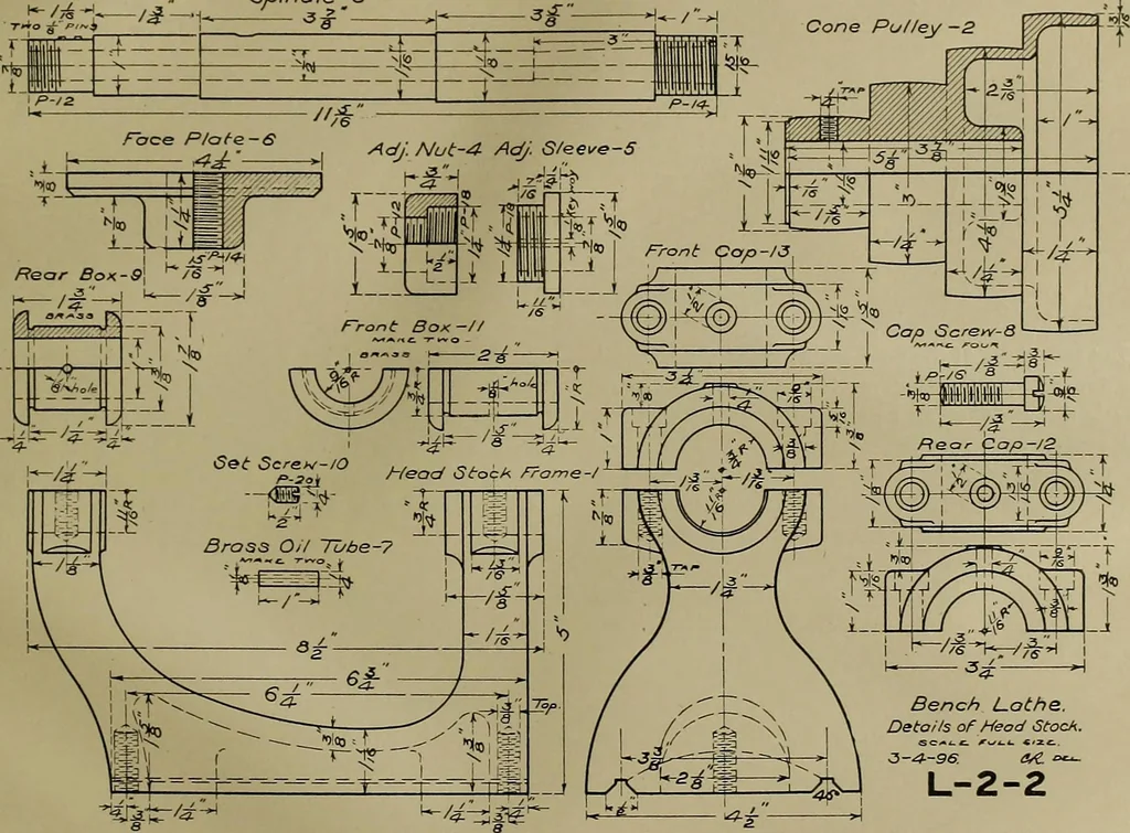 An illustration from A course in mechanical drawing for evening schools and self-instruction, 1896, leaf 81