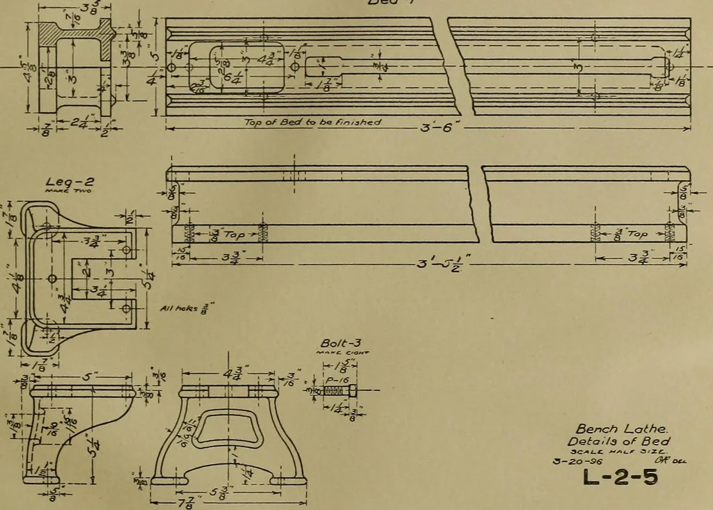 An illustration from A course in mechanical drawing for evening schools and self-instruction, 1896, leaf 87