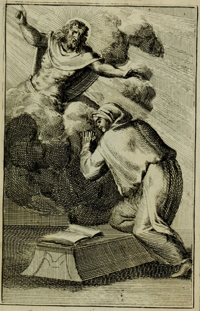 An illustration from Courte description des ordres des femmes & filles religieuses. Contenant une petite relation de leur origine, de leur progrés, & de leur confirmation. Avec les figures de leurs habits, gravez, 1691, leaf 116