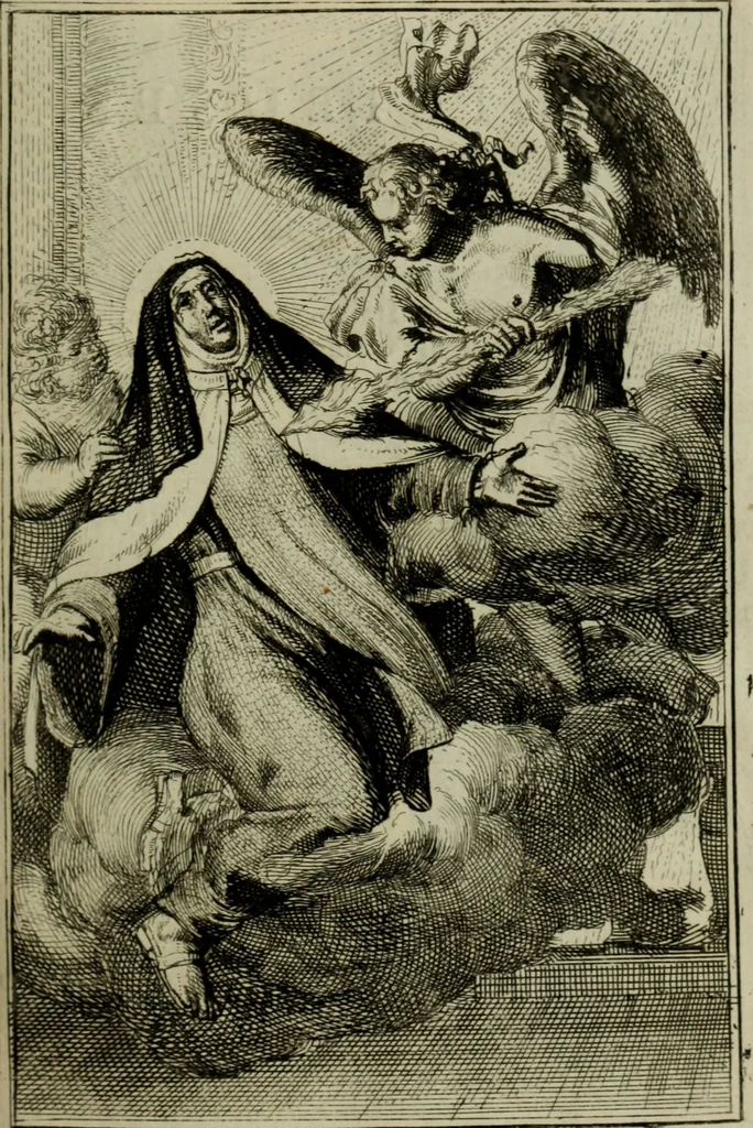 An illustration from Courte description des ordres des femmes & filles religieuses. Contenant une petite relation de leur origine, de leur progrés, & de leur confirmation. Avec les figures de leurs habits, gravez, 1691, leaf 164