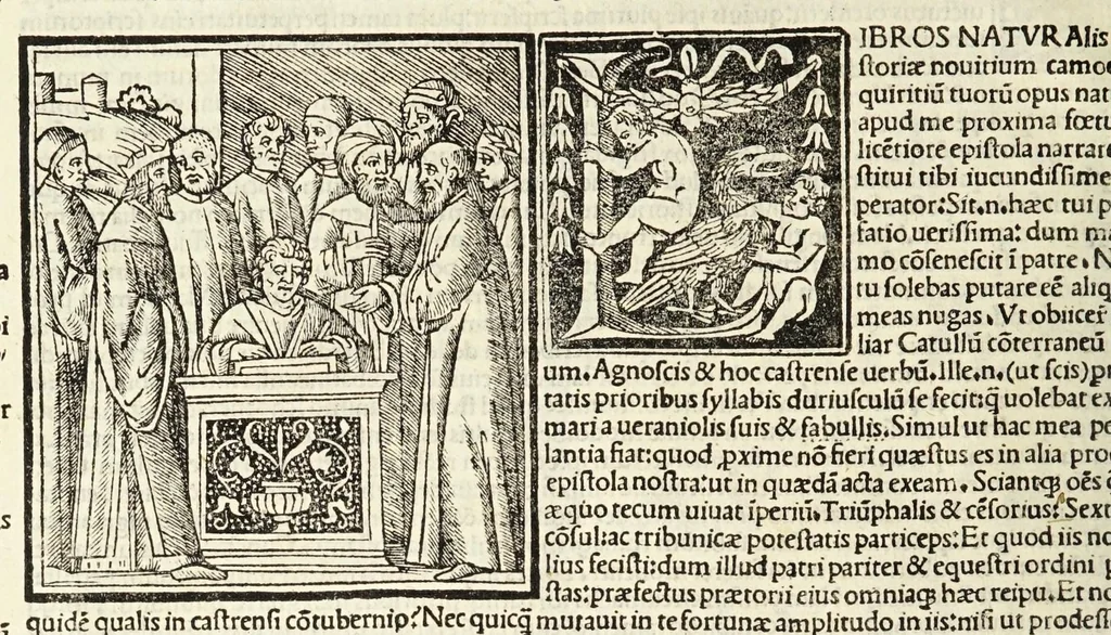 An illustration from C. Plinij Secundi Veronensis Historiae naturalis libri xxxvij, 1513, leaf 10