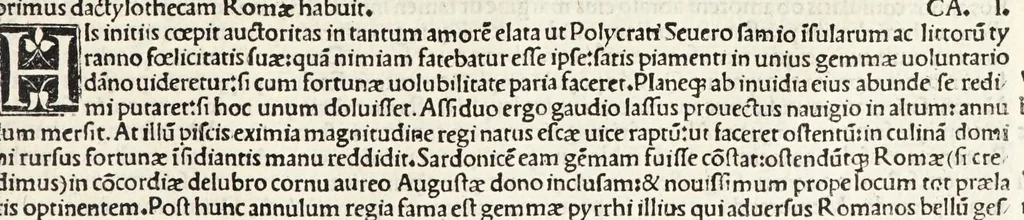 An illustration from C. Plinij Secundi Veronensis Historiae naturalis libri xxxvij, 1513, leaf 457