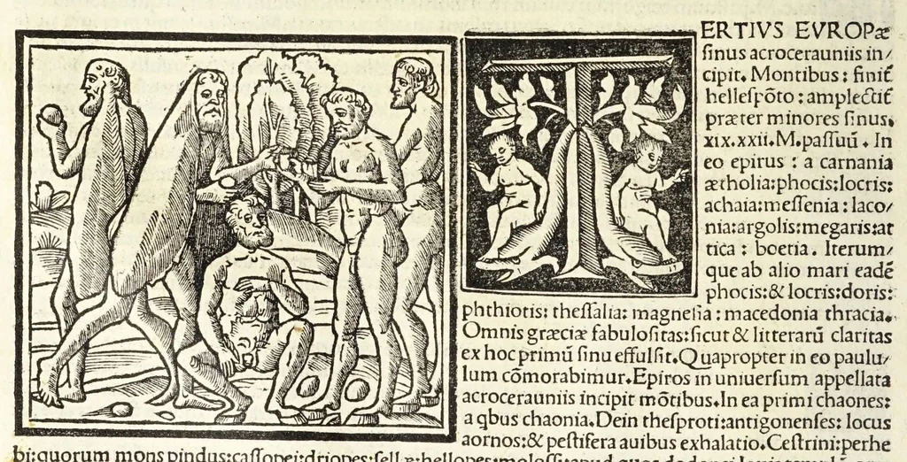 An illustration from C. Plinij Secundi Veronensis Historiae naturalis libri xxxvij, 1513, leaf 66
