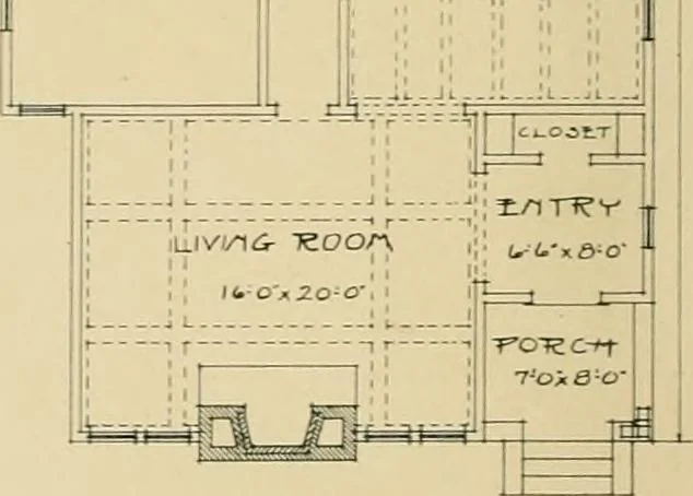 An illustration from Craftsman bungalows : a collection of the latest designs dedicated to the lover of a convenient home by Jud Yoho., 1912, leaf 29