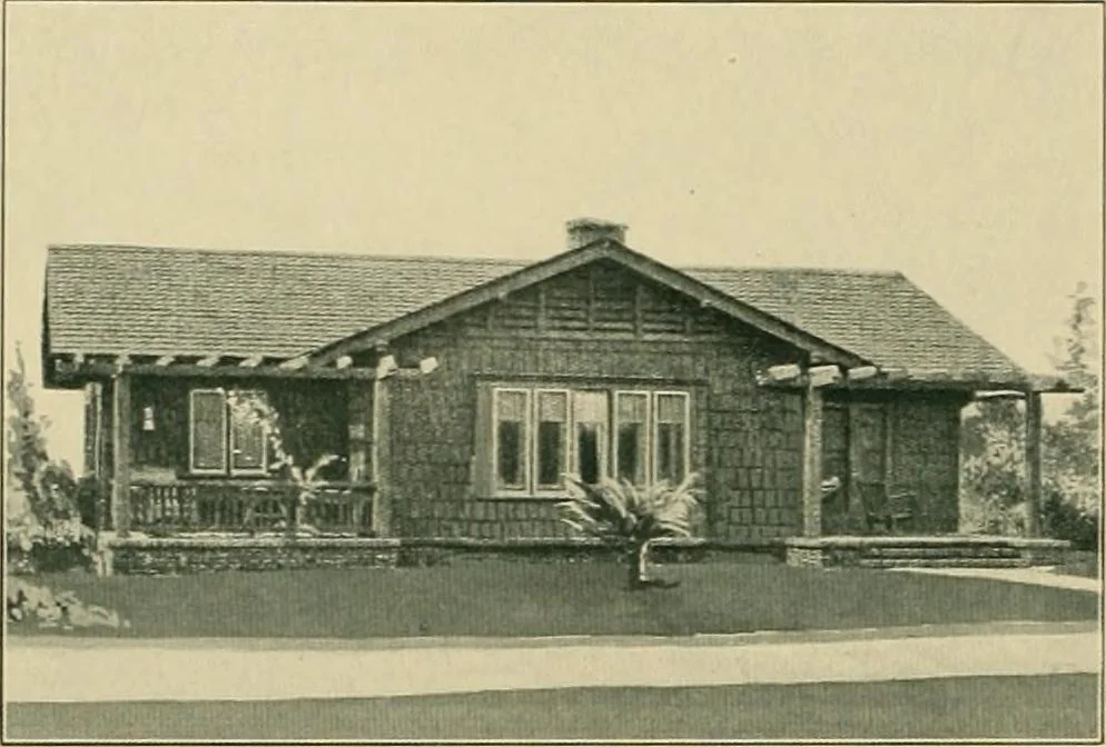An illustration from Craftsman bungalows : a collection of the latest designs dedicated to the lover of a convenient home by Jud Yoho., 1912, leaf 33