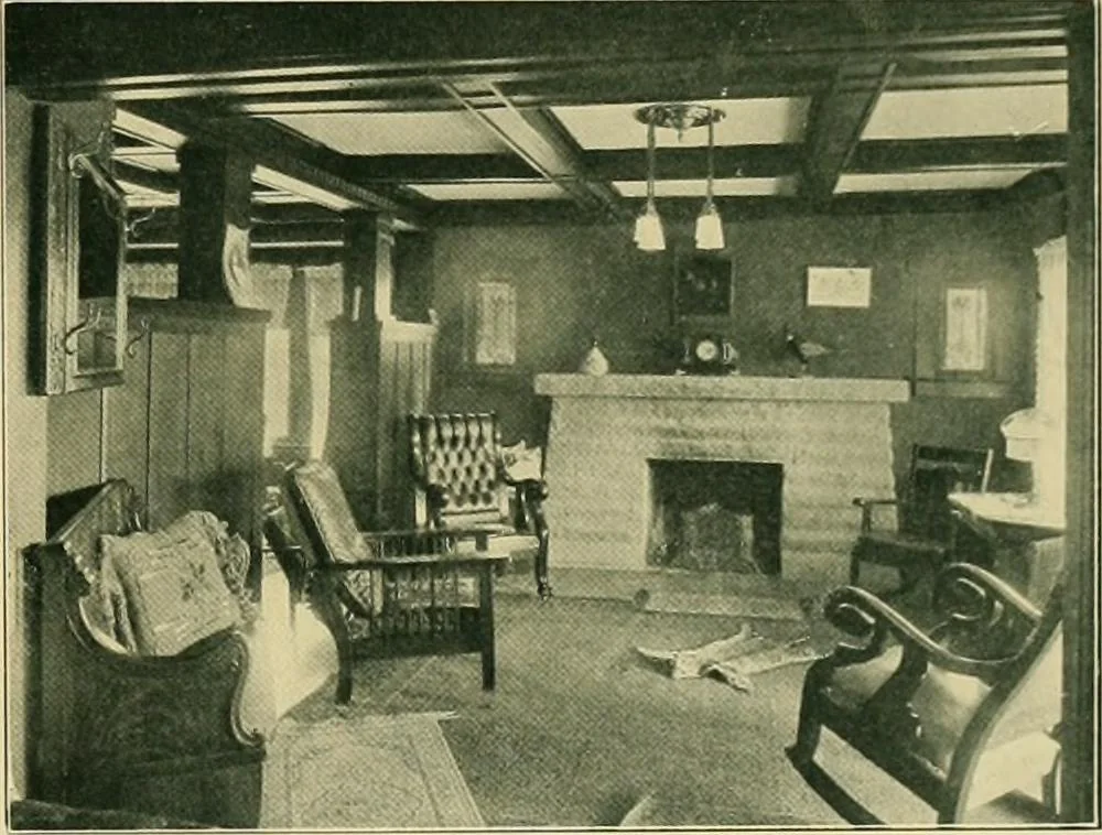 An illustration from Craftsman bungalows : a collection of the latest designs dedicated to the lover of a convenient home by Jud Yoho., 1912, leaf 50