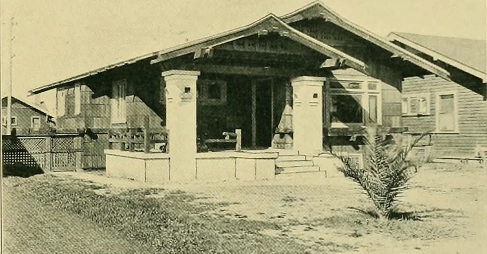 An illustration from Craftsman bungalows : a collection of the latest designs dedicated to the lover of a convenient home by Jud Yoho., 1912, leaf 60