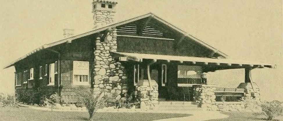 An illustration from Craftsman bungalows : a collection of the latest designs dedicated to the lover of a convenient home by Jud Yoho., 1912, leaf 65