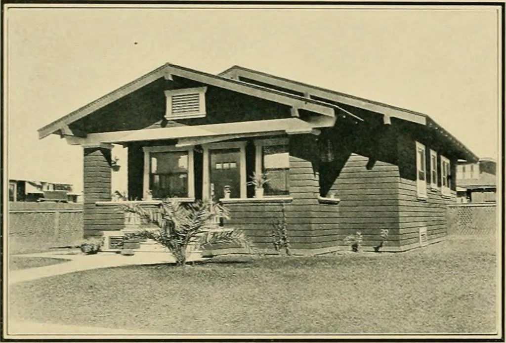An illustration from Craftsman bungalows : a collection of the latest designs dedicated to the lover of a convenient home by Jud Yoho., 1912, leaf 69