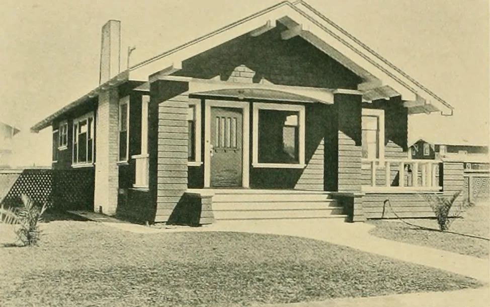 An illustration from Craftsman bungalows : a collection of the latest designs dedicated to the lover of a convenient home by Jud Yoho., 1912, leaf 71