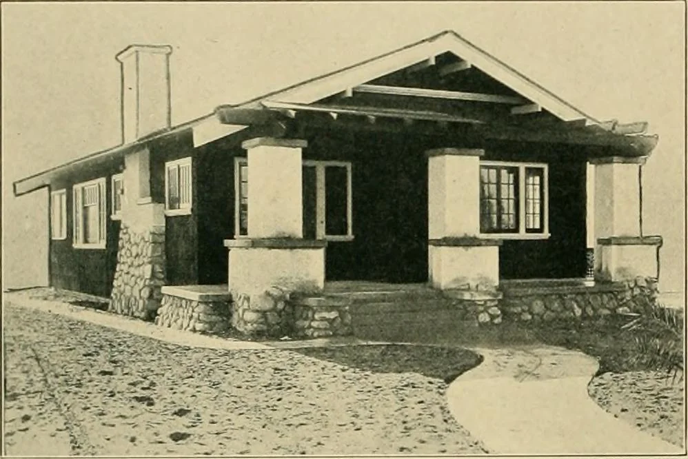 An illustration from Craftsman bungalows : a collection of the latest designs dedicated to the lover of a convenient home by Jud Yoho., 1912, leaf 73