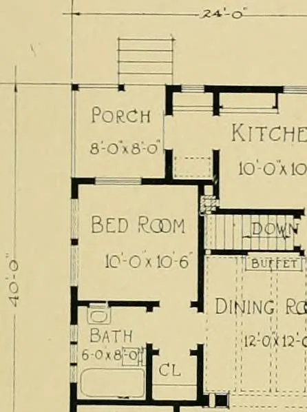 An illustration from Craftsman bungalows : a collection of the latest designs dedicated to the lover of a convenient home by Jud Yoho., 1912, leaf 78