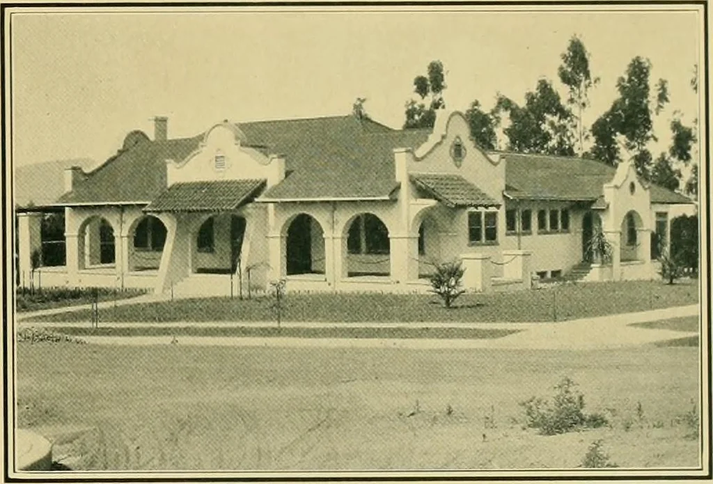 An illustration from Craftsman bungalows : a collection of the latest designs dedicated to the lover of a convenient home by Jud Yoho., 1912, leaf 8
