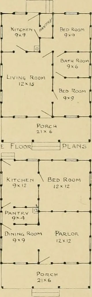 An illustration from Craftsman bungalows : a collection of the latest designs dedicated to the lover of a convenient home by Jud Yoho., 1912, leaf 85