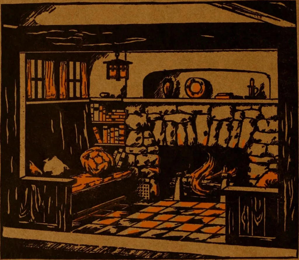 An illustration from Craftsman furnishings for the home made by Gustav Stickley, The Craftsman, Inc., Eastwood, N. Y., 1912, leaf 1