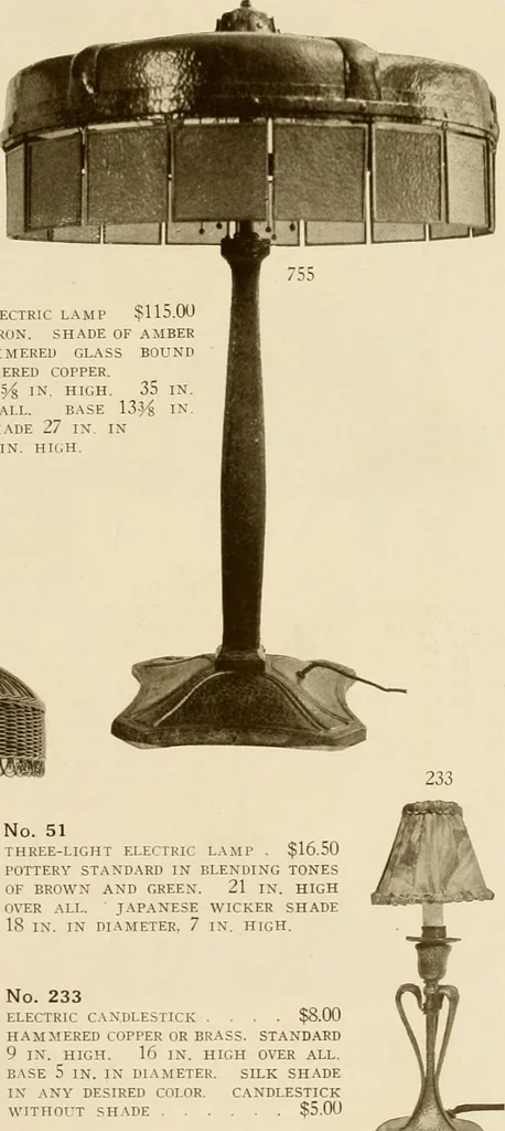 An illustration from Craftsman furnishings for the home made by Gustav Stickley, The Craftsman, Inc., Eastwood, N. Y., 1912, leaf 10