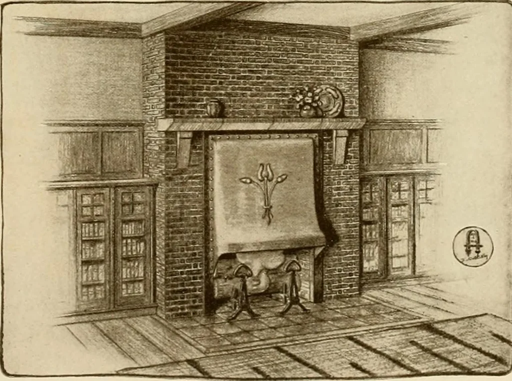 An illustration from Craftsman furnishings for the home made by Gustav Stickley, The Craftsman, Inc., Eastwood, N. Y., 1912, leaf 16