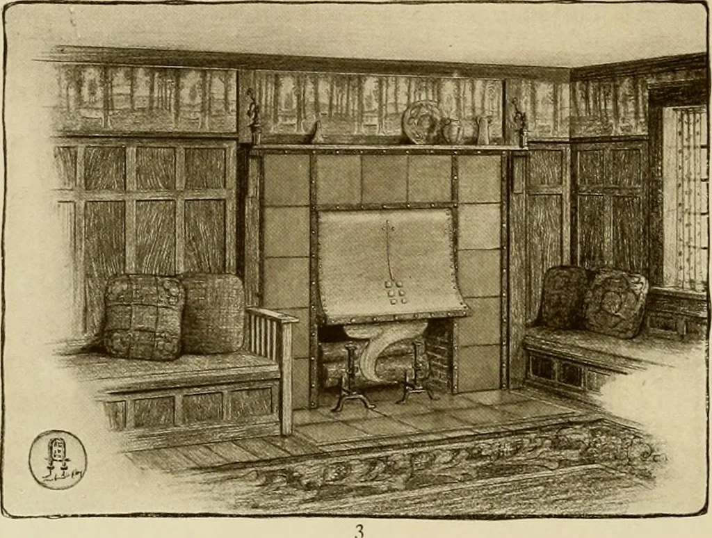 An illustration from Craftsman furnishings for the home made by Gustav Stickley, The Craftsman, Inc., Eastwood, N. Y., 1912, leaf 17