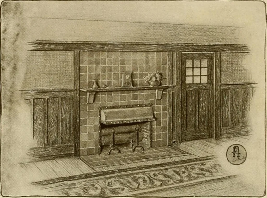 An illustration from Craftsman furnishings for the home made by Gustav Stickley, The Craftsman, Inc., Eastwood, N. Y., 1912, leaf 19