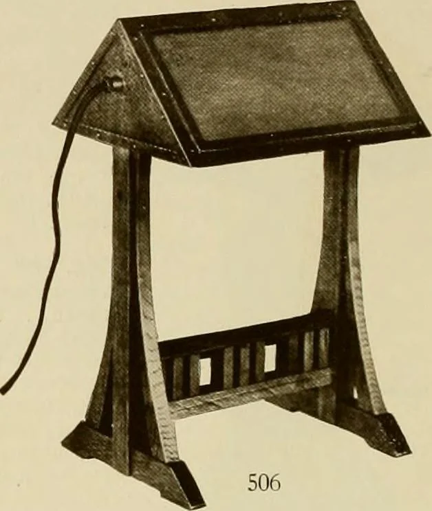 An illustration from Craftsman furnishings for the home made by Gustav Stickley, The Craftsman, Inc., Eastwood, N. Y., 1912, leaf 9