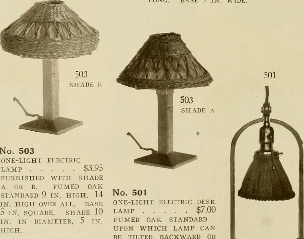 An illustration from Craftsman furnishings for the home made by Gustav Stickley, The Craftsman, Inc., Eastwood, N. Y., 1912, leaf 9