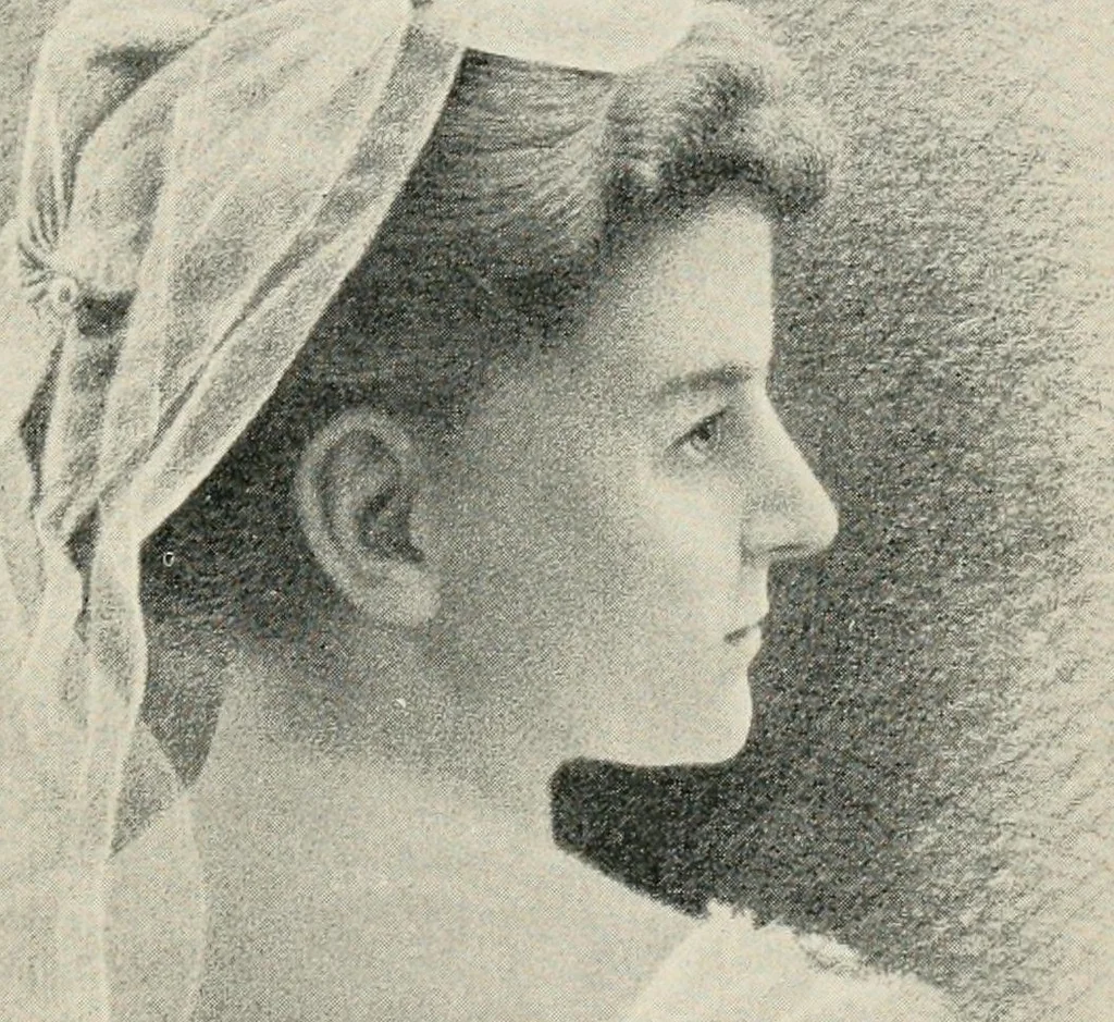 An illustration from Crayon portraiture; complete instructions for making crayon portraits on crayon paper and on platinum, silver, and bromide enlargements, also directions for the use of transparent liquid water colors and for making French crystals, 1892, leaf 85