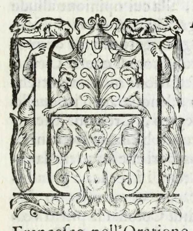 An illustration from Cremona fedelissima citta, et nobilissima colonia de Romani : rappresentata in disegno col suo contato et illustrata d'vna breue historia delle cose piu notabili appartenenti ad essa, et dei ritratti naturali de duchi et duchesse di Milano, e compendio delle lor vite, 1645, leaf 27