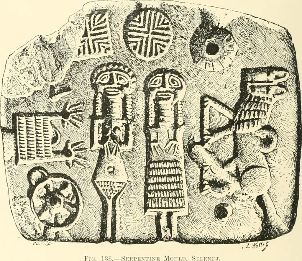An illustration from Cretan pictographs and prae-Phoenician script. With an account of a sepulchral deposit at Hagios Onuphrios near Phaestos in its relation primitive Cretan and Aegean culture, 1895, leaf 145
