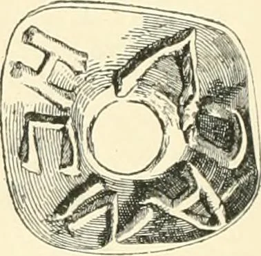 An illustration from Cretan pictographs and prae-Phoenician script. With an account of a sepulchral deposit at Hagios Onuphrios near Phaestos in its relation primitive Cretan and Aegean culture, 1895, leaf 27