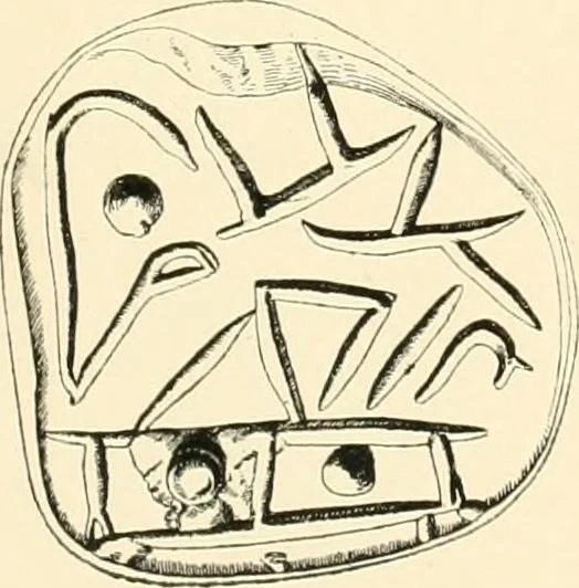 An illustration from Cretan pictographs and prae-Phoenician script. With an account of a sepulchral deposit at Hagios Onuphrios near Phaestos in its relation primitive Cretan and Aegean culture, 1895, leaf 30