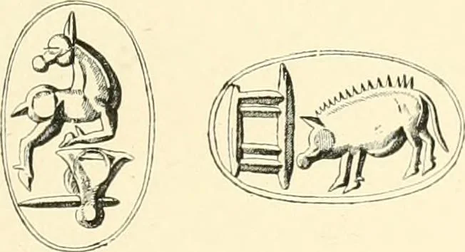 An illustration from Cretan pictographs and prae-Phoenician script. With an account of a sepulchral deposit at Hagios Onuphrios near Phaestos in its relation primitive Cretan and Aegean culture, 1895, leaf 34