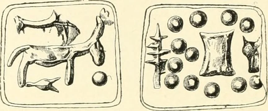 An illustration from Cretan pictographs and prae-Phoenician script. With an account of a sepulchral deposit at Hagios Onuphrios near Phaestos in its relation primitive Cretan and Aegean culture, 1895, leaf 41