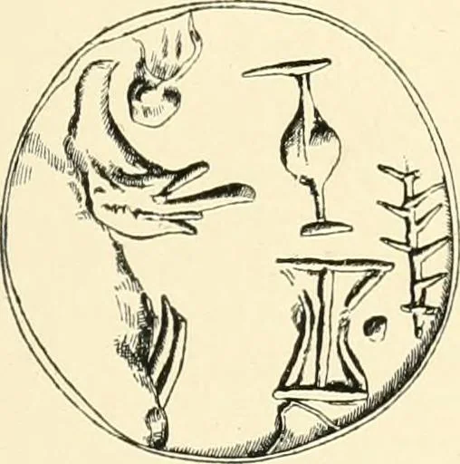 An illustration from Cretan pictographs and prae-Phoenician script. With an account of a sepulchral deposit at Hagios Onuphrios near Phaestos in its relation primitive Cretan and Aegean culture, 1895, leaf 42