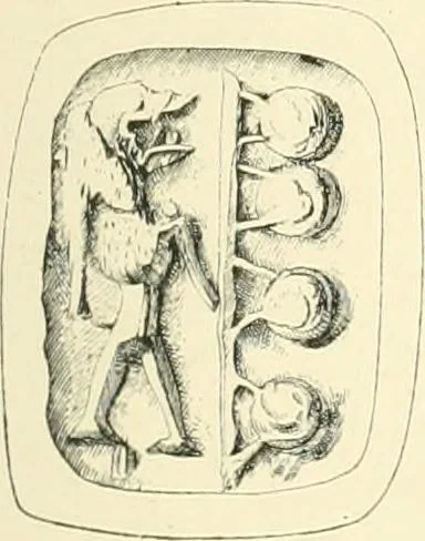 An illustration from Cretan pictographs and prae-Phoenician script. With an account of a sepulchral deposit at Hagios Onuphrios near Phaestos in its relation primitive Cretan and Aegean culture, 1895, leaf 82