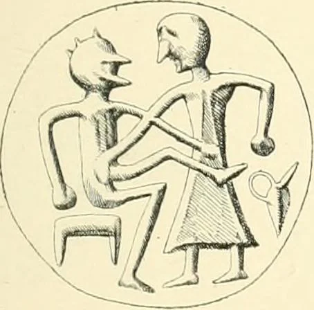 An illustration from Cretan pictographs and prae-Phoenician script. With an account of a sepulchral deposit at Hagios Onuphrios near Phaestos in its relation primitive Cretan and Aegean culture, 1895, leaf 86