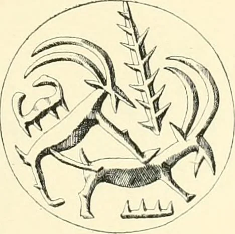 An illustration from Cretan pictographs and prae-Phoenician script. With an account of a sepulchral deposit at Hagios Onuphrios near Phaestos in its relation primitive Cretan and Aegean culture, 1895, leaf 86
