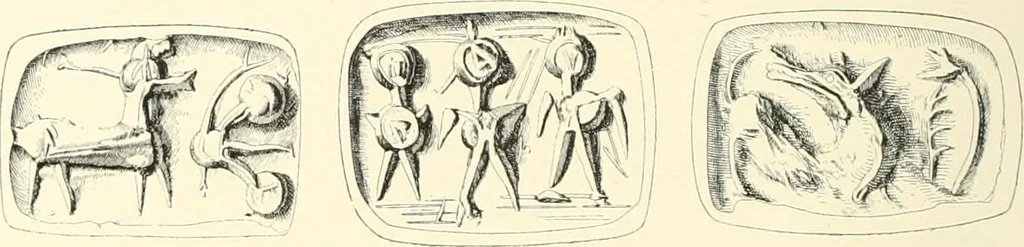 An illustration from Cretan pictographs and prae-Phoenician script. With an account of a sepulchral deposit at Hagios Onuphrios near Phaestos in its relation primitive Cretan and Aegean culture, 1895, leaf 87