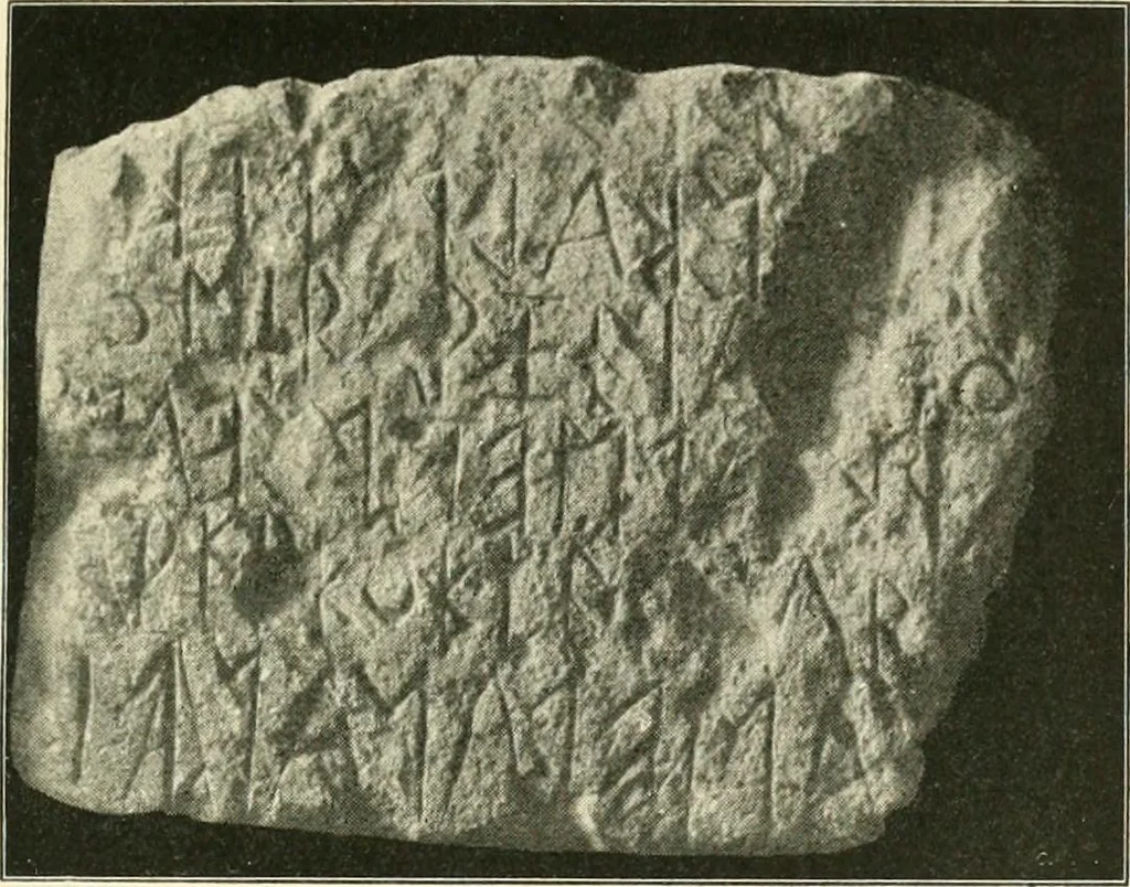 An illustration from Cretan pictographs and prae-Phoenician script. With an account of a sepulchral deposit at Hagios Onuphrios near Phaestos in its relation primitive Cretan and Aegean culture, 1895, leaf 98