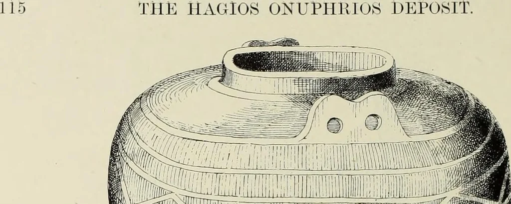 An illustration from Cretan pictographs and prae-Phoenician script : with an account of a sepulchral deposit at Hagios Onuphrios near Phaestos in its relation to primitive Cretan and Aegean culture, 1895, leaf 127