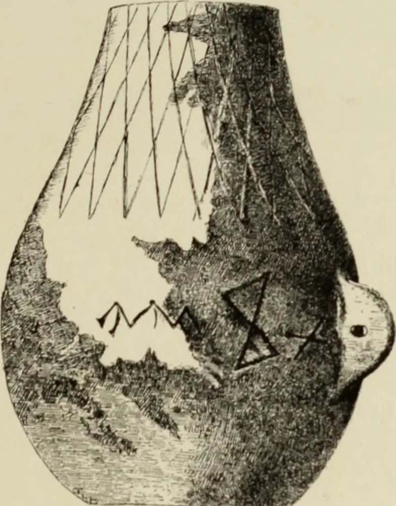 An illustration from Cretan pictographs and prae-Phoenician script : with an account of a sepulchral deposit at Hagios Onuphrios near Phaestos in its relation to primitive Cretan and Aegean culture, 1895, leaf 22