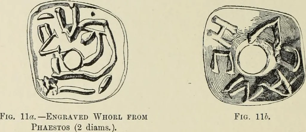 An illustration from Cretan pictographs and prae-Phoenician script : with an account of a sepulchral deposit at Hagios Onuphrios near Phaestos in its relation to primitive Cretan and Aegean culture, 1895, leaf 27