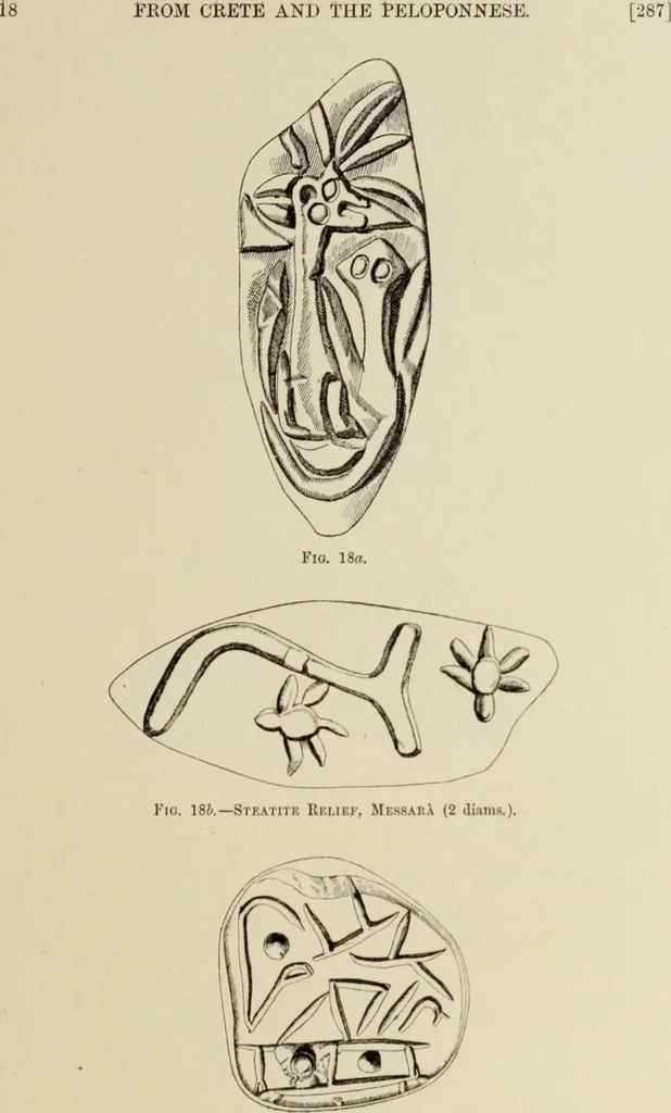 An illustration from Cretan pictographs and prae-Phoenician script : with an account of a sepulchral deposit at Hagios Onuphrios near Phaestos in its relation to primitive Cretan and Aegean culture, 1895, leaf 30