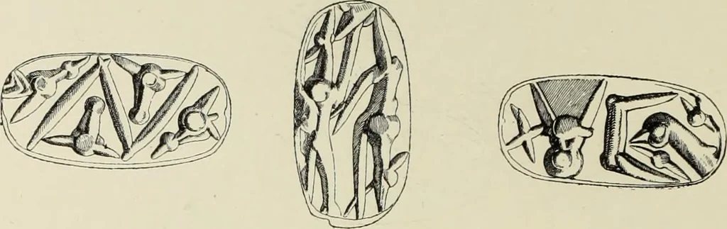 An illustration from Cretan pictographs and prae-Phoenician script : with an account of a sepulchral deposit at Hagios Onuphrios near Phaestos in its relation to primitive Cretan and Aegean culture, 1895, leaf 35