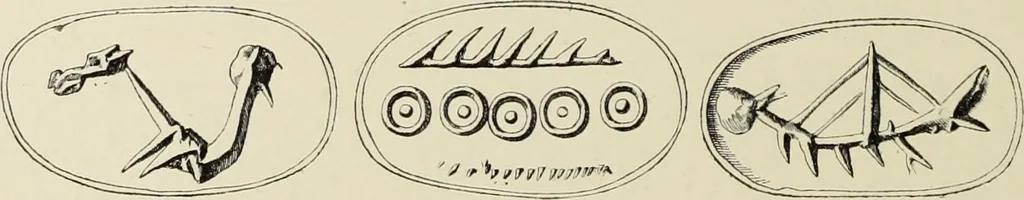 An illustration from Cretan pictographs and prae-Phoenician script : with an account of a sepulchral deposit at Hagios Onuphrios near Phaestos in its relation to primitive Cretan and Aegean culture, 1895, leaf 35