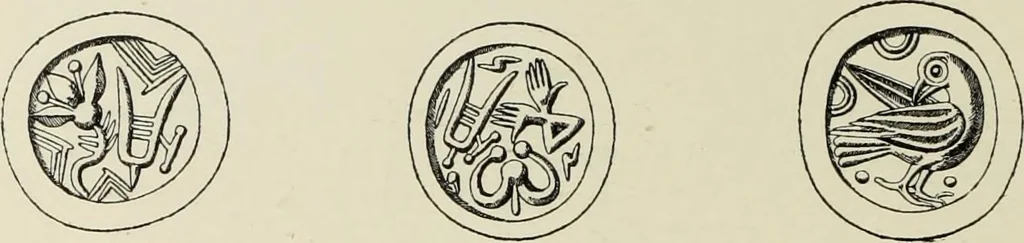 An illustration from Cretan pictographs and prae-Phoenician script : with an account of a sepulchral deposit at Hagios Onuphrios near Phaestos in its relation to primitive Cretan and Aegean culture, 1895, leaf 37