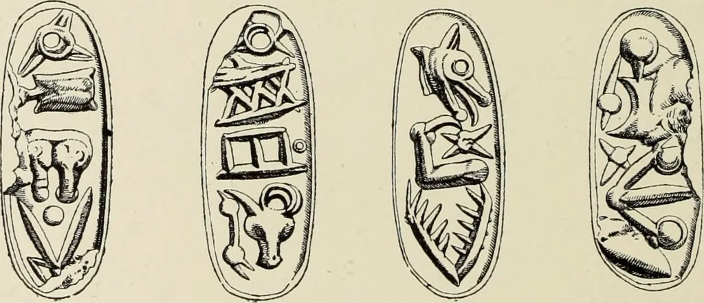 An illustration from Cretan pictographs and prae-Phoenician script : with an account of a sepulchral deposit at Hagios Onuphrios near Phaestos in its relation to primitive Cretan and Aegean culture, 1895, leaf 37