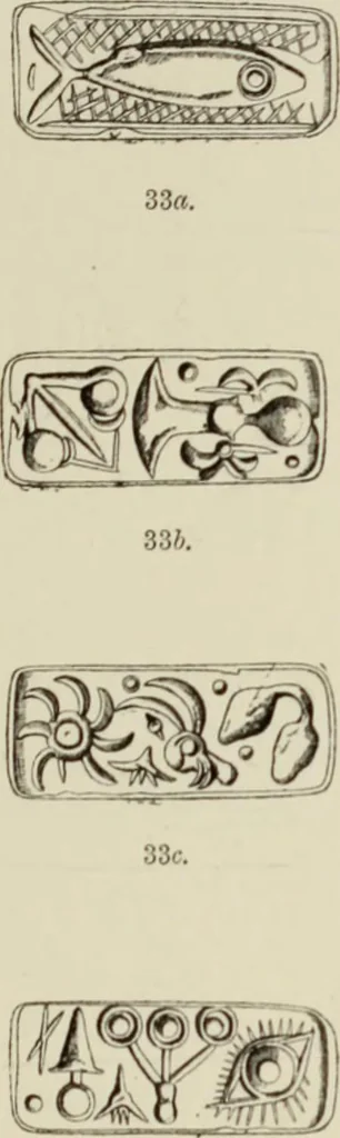 An illustration from Cretan pictographs and prae-Phoenician script : with an account of a sepulchral deposit at Hagios Onuphrios near Phaestos in its relation to primitive Cretan and Aegean culture, 1895, leaf 38