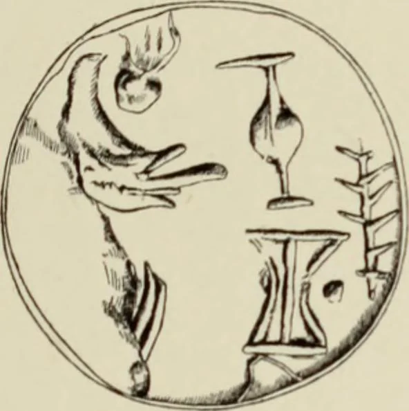 An illustration from Cretan pictographs and prae-Phoenician script : with an account of a sepulchral deposit at Hagios Onuphrios near Phaestos in its relation to primitive Cretan and Aegean culture, 1895, leaf 42