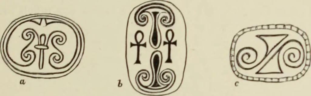 An illustration from Cretan pictographs and prae-Phoenician script : with an account of a sepulchral deposit at Hagios Onuphrios near Phaestos in its relation to primitive Cretan and Aegean culture, 1895, leaf 70