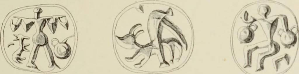 An illustration from Cretan pictographs and prae-Phoenician script : with an account of a sepulchral deposit at Hagios Onuphrios near Phaestos in its relation to primitive Cretan and Aegean culture, 1895, leaf 80